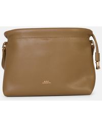 A.P.C. - Small 'ninon' Crossbody Bag In Olive Eco-leather - Lyst