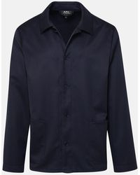 A.P.C. - Kerlouan Black Wool Shirt - Lyst