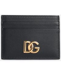 Dolce & Gabbana - Card Holder With Leather 'Dg Logo' - Lyst