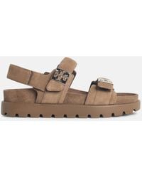 Tory Burch - 'Mellow Sport' 'River Rock' Suede Sandals - Lyst