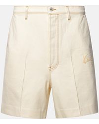 KENZO - Cotton Blend Bermuda Shorts - Lyst