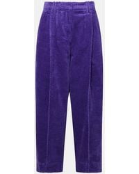 Ganni - 'corduroy' Purple Corduroy Pants - Lyst