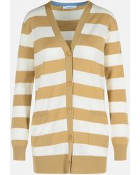 Max Mara - 'Fiemme' Virgin Wool Sand Cardigan - Lyst