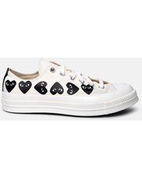 COMME DES GARÇONS PLAY - Comme Des Garçons Play X Converse Ivory Fabric Sneakers - Lyst