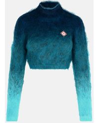 CASABLANCA - Mohair Blend Turtleneck Sweater - Lyst