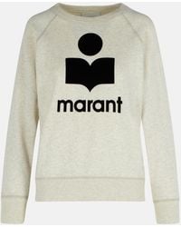 Isabel Marant - 'Millyny' 'Ecru' Cotton Blend Sweatshirt - Lyst