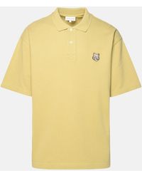 Maison Kitsuné - Maison Kitsuné Khaki Cotton Polo Shirt - Lyst