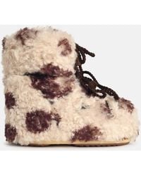 Moonboot - Two-Tone Faux Fur Boot - Lyst