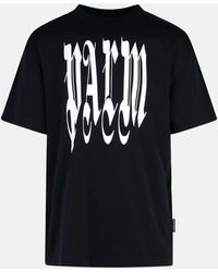 Palm Angels - 'gothic Palm' Cotton T-shirt - Lyst