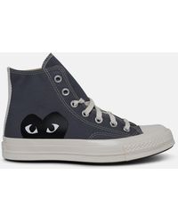 COMME DES GARÇONS PLAY - Comme Des Garçons Play X Converse High Top Canvas Sneakers - Lyst