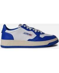 Autry - Blue And Leather Medalist Sneakers - Lyst