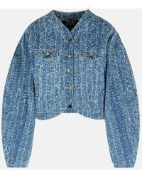 ROTATE BIRGER CHRISTENSEN - Cotton Short Jacket - Lyst