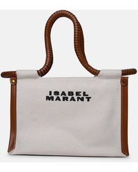Isabel Marant - 'toledo' Ecru Cotton Mini Bag - Lyst