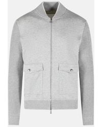 Eleventy - Cotton And Linen Bomber Jacket - Lyst