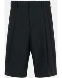 Laneus - Virgin Wool Bermuda Shorts - Lyst