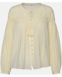 Isabel Marant - Marant Étoile 'abadi' Cotton Blend Shirt - Lyst
