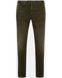 PT Torino - Green Cotton Pants - Lyst