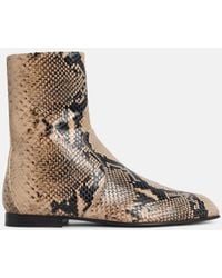 KHAITE - 'Colt' Snake Lear Ankle Boots - Lyst