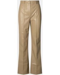 Nanushka - 'Leena' Polyurethane Taupe Pants - Lyst