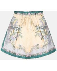 Zimmermann - 'Indra Tuck' Linen Shorts - Lyst