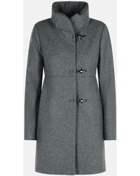 Fay - Graphite Wool Blend Coat - Lyst