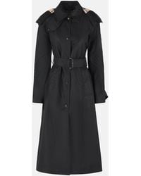 Burberry - Long Car Coat With Nylon Hood - Lyst
