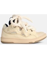 Lanvin - Curb' Leather Blend Sneakers - Lyst