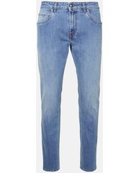 Fay - Blue Cotton Jeans - Lyst