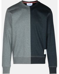 Thom Browne - Grey 'bicolor' Cotton Sweater - Lyst