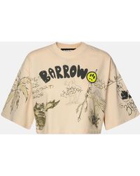 Barrow - Beige Cotton T-shirt - Lyst