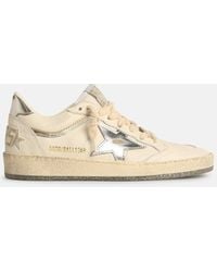 Golden Goose - 'Ball-Star' Leather Sneakers With Star And Heel - Lyst