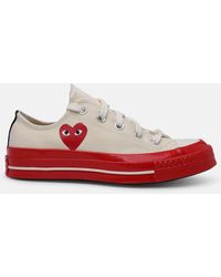 COMME DES GARÇONS PLAY - Comme Des Garçons Play X Converse Cotton Sneakers - Lyst