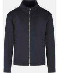 ZEGNA - 'Motorin' Dark Polyester Jacket - Lyst