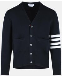 Thom Browne - 'Milano 4 Bar' Virgin Wool Cardigan - Lyst