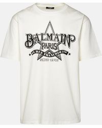 Balmain - ' Star' Cotton T-shirt - Lyst