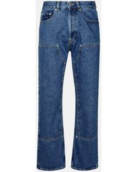 Palm Angels - 'workwear' Blue Cotton Blend Jeans - Lyst