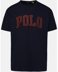 Polo Ralph Lauren - Blue Cotton T-shirt - Lyst