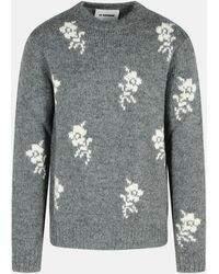 Jil Sander - 'u Moonless Night' Alpaca Blend Crew Neck Sweater - Lyst
