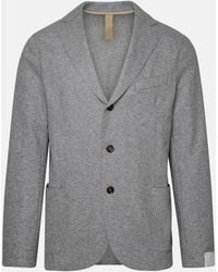 Eleventy - Gray Wool Blazer Jacket - Lyst
