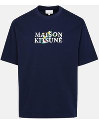 Maison Kitsuné - Maison Kitsuné 'maison Kitsuné Flowers' Cotton T-shirt - Lyst