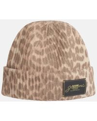 Ganni - 'Leo' Multicoloured Wool Blend Beanie - Lyst