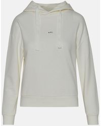 A.P.C. - Cashmere Ivory Cotton Sweatshirt - Lyst