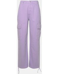 Moschino Jeans - Lilac Cotton Cargo Pants - Lyst