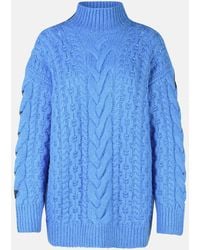 Stella McCartney - Two-Tone Alpaca Blend Turtleneck Sweater - Lyst
