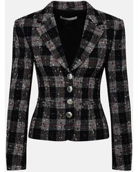 Alessandra Rich - Wool Blend Blazer Jacket - Lyst