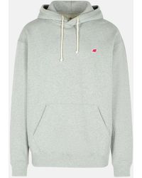 New Balance - Gray Cotton Sweatshirt - Lyst