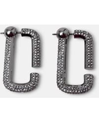Marc Jacobs - Plated Brass Pavé Earrings - Lyst