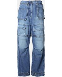 MSGM - Cotton Blend Cargo Jeans - Lyst