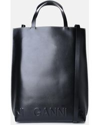 Ganni - Medium 'banner' Leather Bag - Lyst