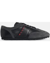 Marni - 'Softy Soccer' And Leather Sneakers - Lyst